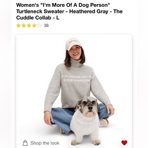 NWT “I’m More Of A Dog Person” turtleneck sweater The Cuddle Collab/Target